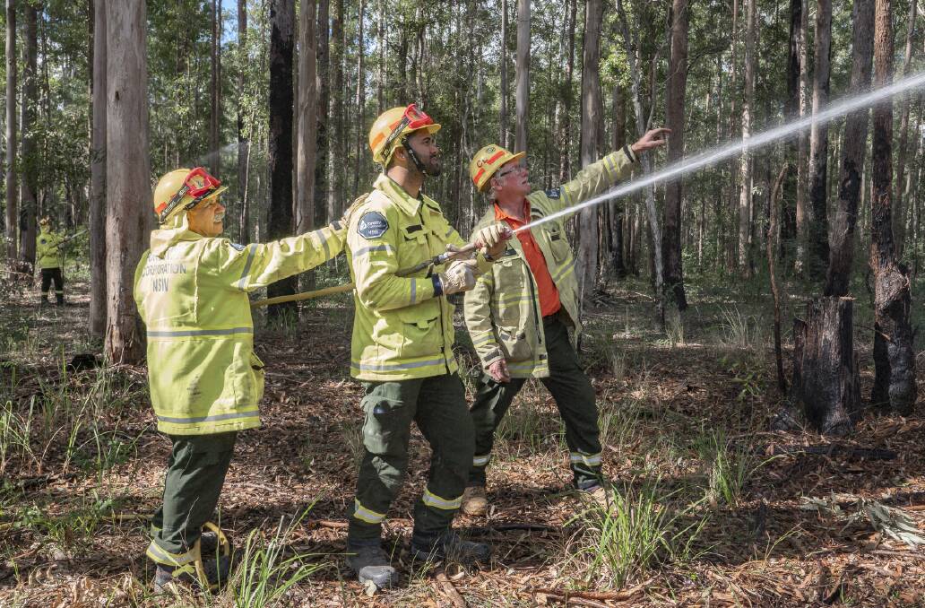 Local Aboriginal Community representatives and Forestry Corporation staff at the fire training this week.