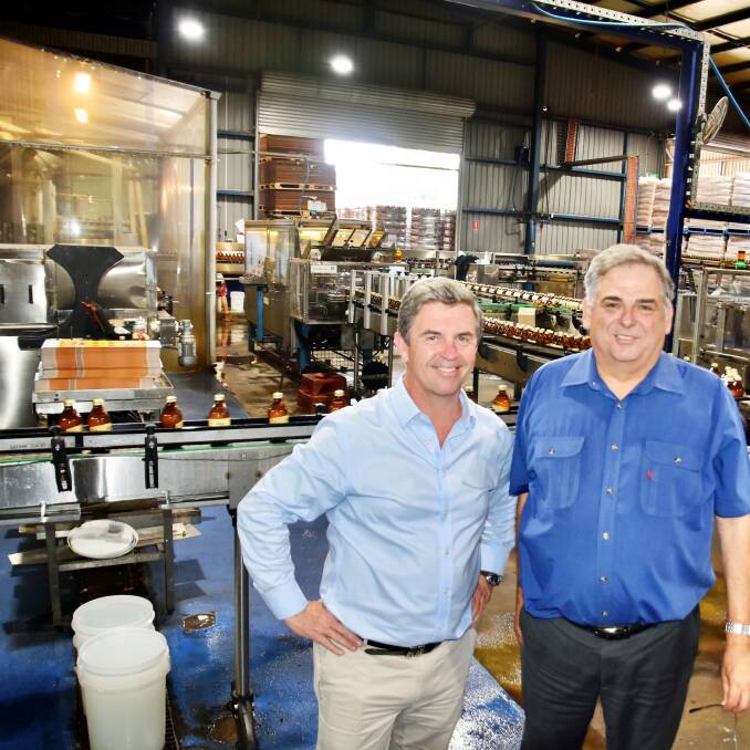 David Gillespie & Ian Turner at Saxbys Soft Drinks who have been manufacturing there famous Stone Ginger Beer in Taree since 1864.