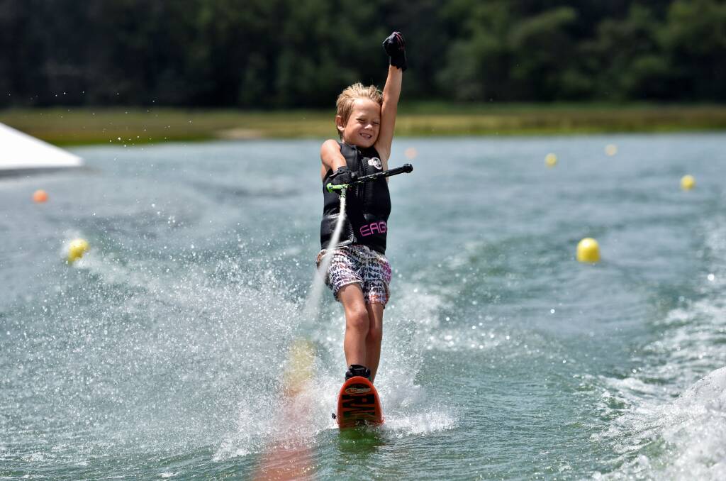 Big future: At just eight years of age, local waterskier Tiger Stone took out his first national title at the Australian Junior Masters event at Stoney Park.