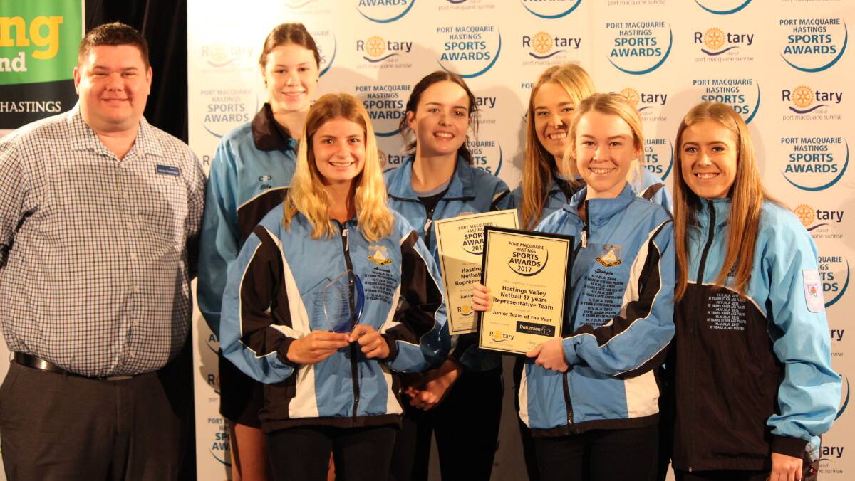 Top achievers: The Hastings Valley Netball 17s squad took out junior team of the year.