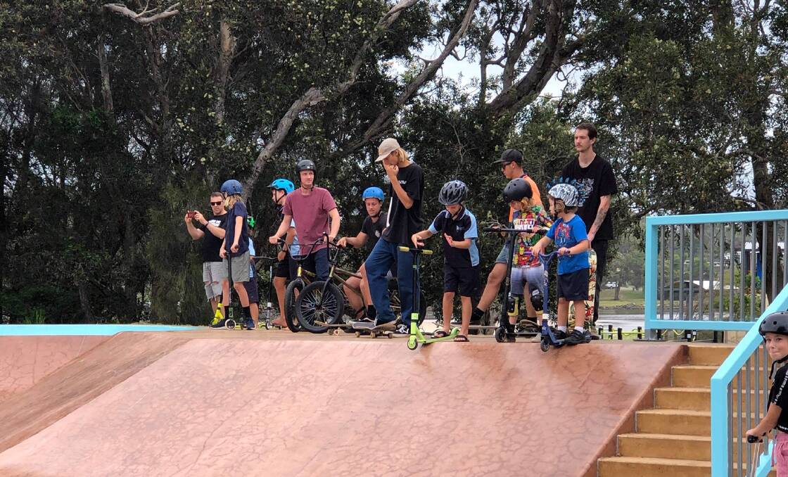 Ready to roll. The new skate park is proving popular. Photo: Belinda Weston.