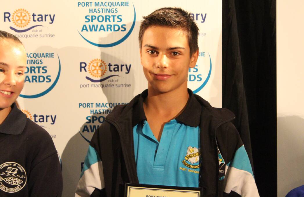 Future champion: Junior Sportsperson of the Year (primary school), Dylan De Domizio.