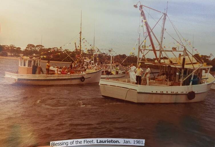 FORMER GLORY: The Pacific Venture at the blessing of the fleet in Laurieton. Photo: Jenny Kaberry.