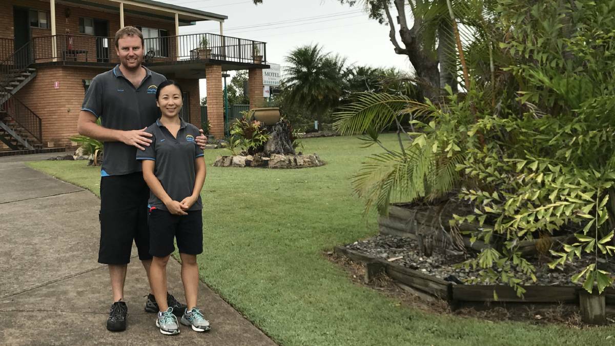 SHAPING THE FUTURE OF TOURISM: Nathan and Anna Battersby at Haven Waters Motel in 2017.
