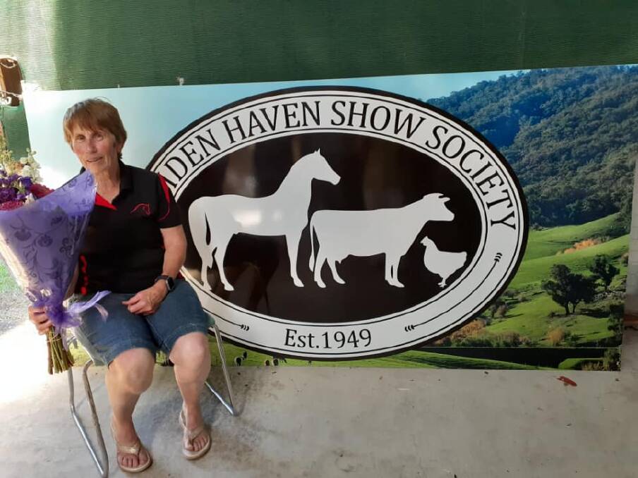 GREAT HONOUR: Donna Baker recieves life membership from the Camden Haven Show Society. Photo: Camden Haven Show Society.