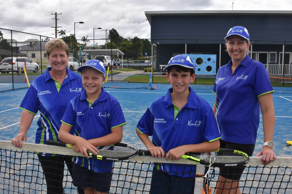 NEW COURTS PLANNED: Club president Wendy Hudson, Mia Wallace, Jay Iveli and vice-president Ashley Wallace at Kendall Tennis Club.