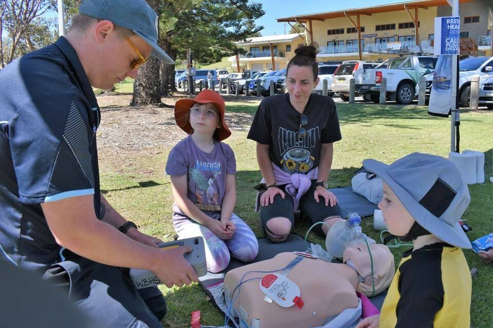 LEARNING: The cardiopulmonary resuscitation (CPR) workshop hosted by paramedic student Flynn Charge. Supplied/WBSLSC.
