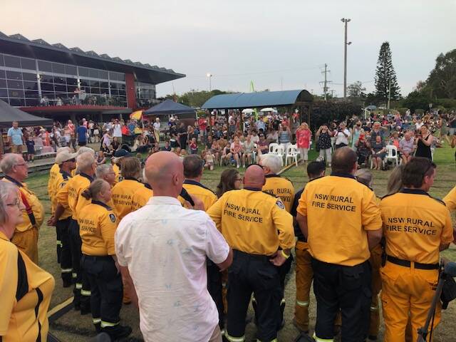 NEW YEAR'S CELEBRATION: NSW Rural Fire Service volunteers at the event. Photo: Supplied/Robert Dwyer.