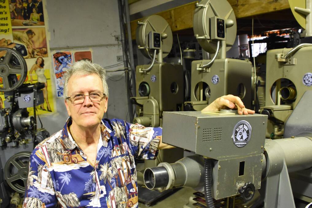 EVOLUTION OF TECHNOLOGY: David McGowan with projectors through the ages.