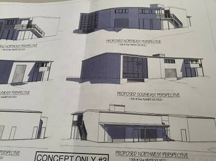 BIG PLANS: Concept plans for a shed extension and a lift providing disability access
