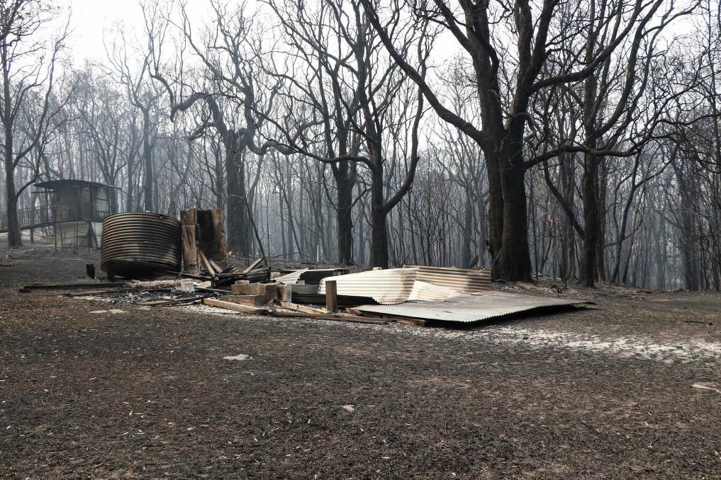 DESTROYED: Kylie's Hut and the national park around Diamond Head was destroyed by bushfire in 2019. Photo: National Parks and Wildlife.