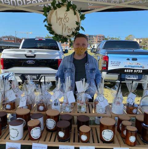 CREATIVE DESIGNS: Ivy Collins with her market stall. Photo: Melinda Collins.