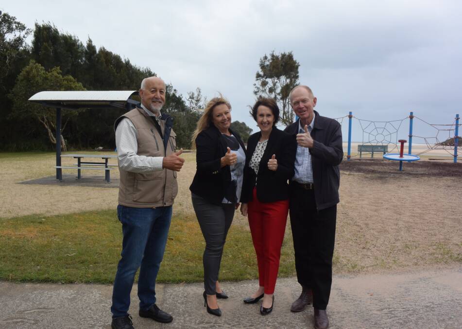 Welcome projects: Vern Warner, Peta Pinson, Leslie Williams and Malcolm McDonald give the thumbs up to the state government funding.