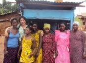 Little Blue Shed: Tanja Curcic (second from left) and some of the women in rural East Uganda. Photo: supplied