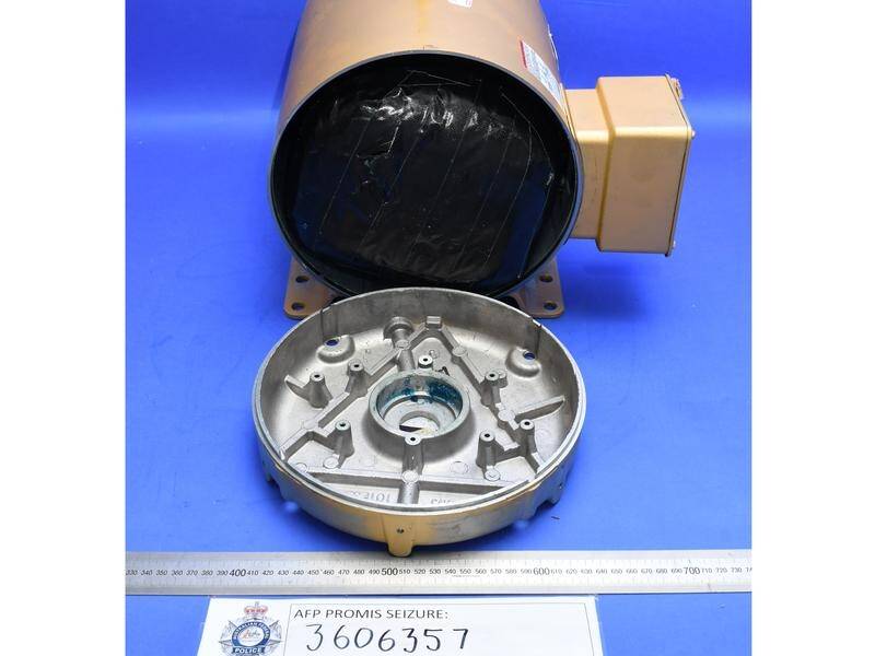 A Sydney man allegedly had illicit drugs concealed in electric motors delivered to his workplace.