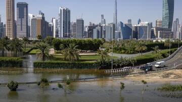 The United Arab Emirates capital Dubai is struggling to recover from heavy rainfall. (AP PHOTO)