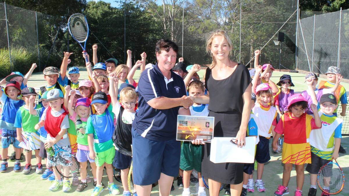 Wendy Hudson is the First Local Hero in the Camden Haven. Wendy and the Kendall Tennis club were thrilled to receive the award and a $200 donation presented by Renae Tate director of One Agency Real Estate to help the club purchase new equipment for the kids. The Local Hero Awards are an initiative of One Agency Real Estate and the Camden Haven Courier to acknowledge and support local heros who are following their dreams and visions.
