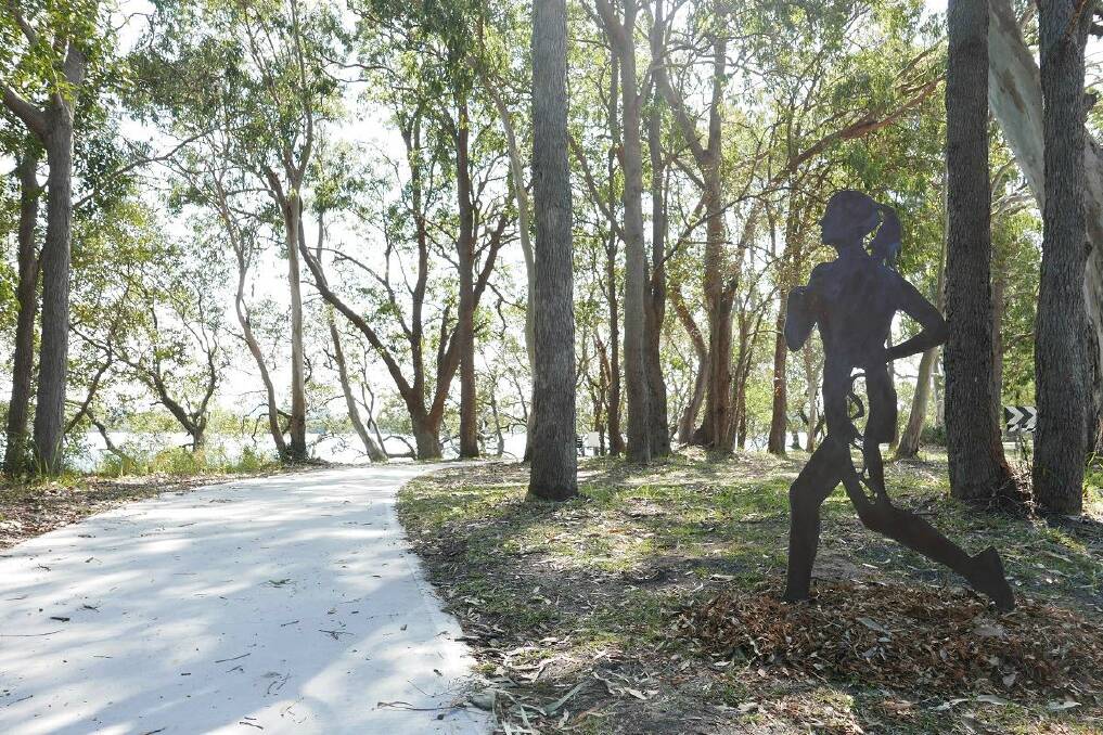 VOLUNTEER-BUILT: The Beach2Beach Riverwalk project includes accessible shared pathways, artworks, historical and cultural signage from Dunbogan to North Haven. PHOTO: Beach2Beach Facebook page