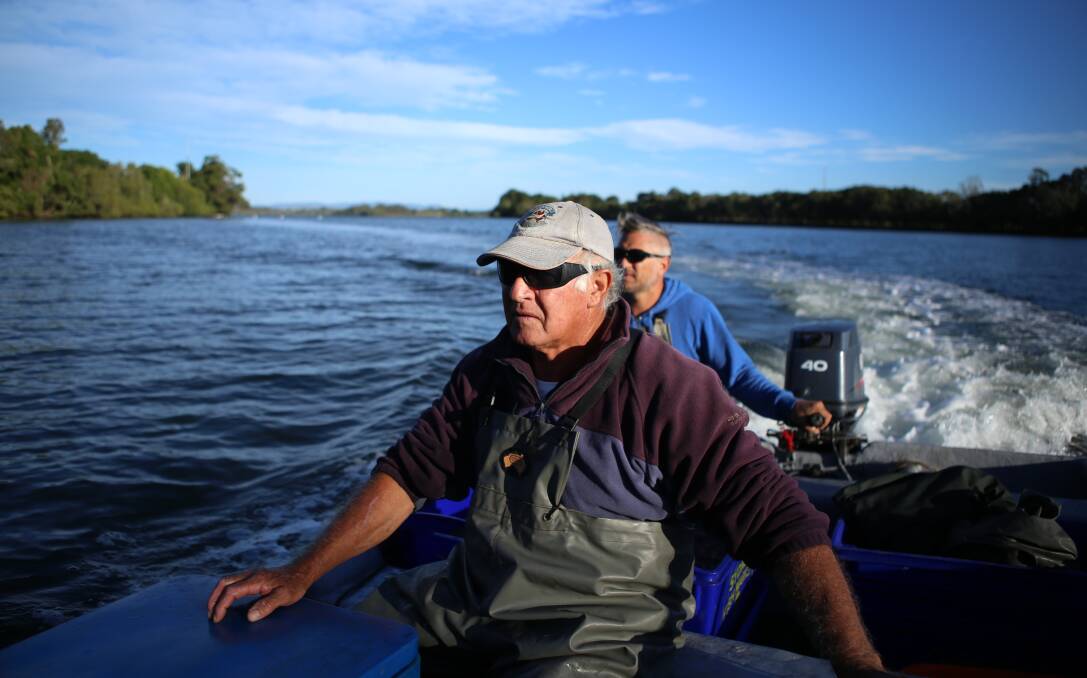 Given a voice: Aboriginal fishermen Ray and Grant Saunders took to the State Government's inquiry into commercial fishing laws. Photo: Carl Muxlow.