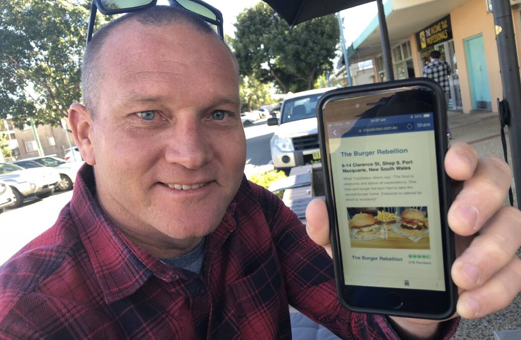 How good: The Burger Rebellion owner, Matt Conway, is stoked with the achievement.