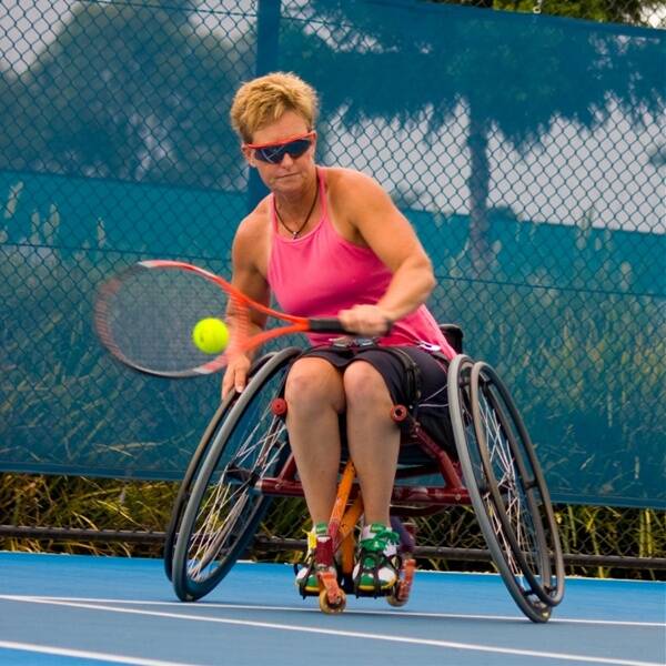 Wheelchair tennis player Janel Manns